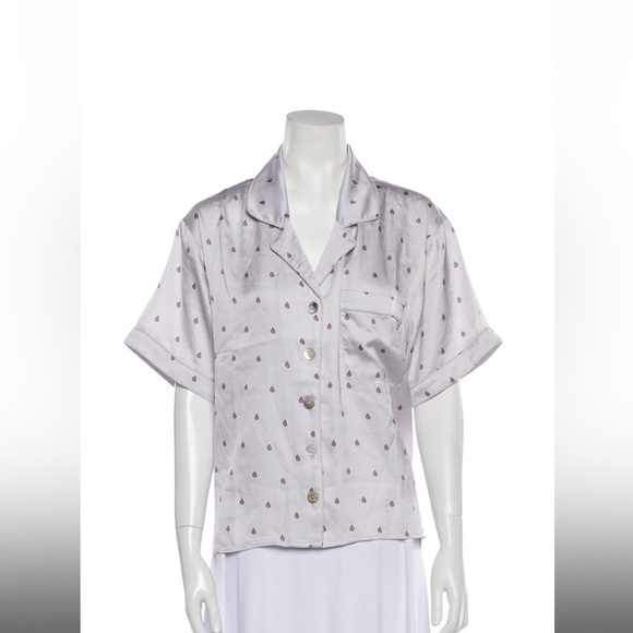 Roller Rabbit Size XL Button Down Short Sleeve Blouse - Picture 1 of 7